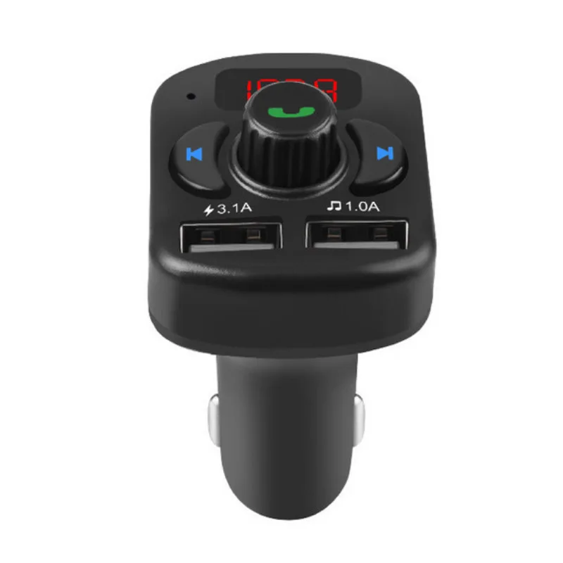 JaJaBor Wireless FM Transmitter Bluetooth 5.0 Car Kit Handsfree Stereo A2DP Car Music MP3 Player Support TF Card U Disk Playback