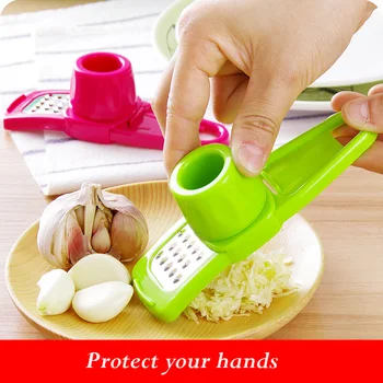 

Stainless Steel PP Garlic Presses Ginger Cutter Candy Color Plastic Grinding Tool Microplaner Planer Kitchen Grater Grinder #1