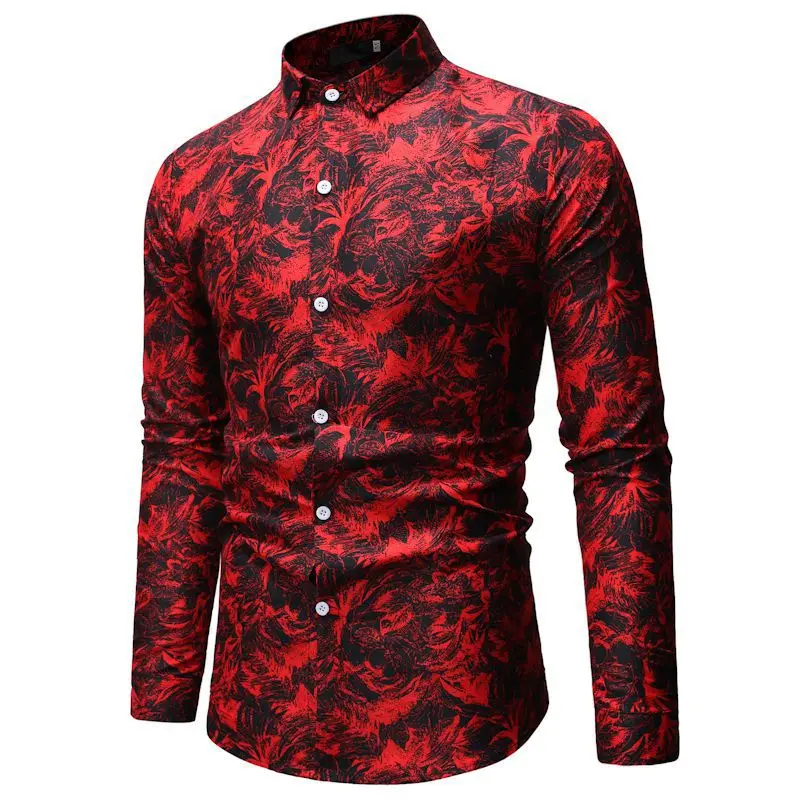 2019 новый стиль Молодежная мужская одежда AliExpress повседневная мужская рубашка большого размера