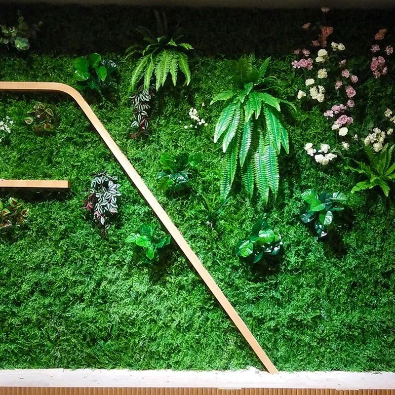 Hanging Plants Artificial Greenery Hanging Fern Grass Plants Green Wall Plant Silk Artificial Hedge Plants
