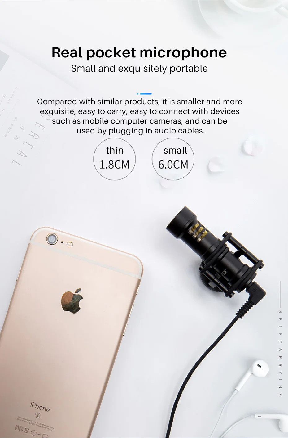 FMC-18 Мини конденсаторный видео Запись микрофон на камеру Vlogging для iPhone samsung Canon Nikon sony DSLR камеры s супер мини