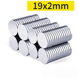 5/10/20/50pcs Round Neodymium Magnets Magnet Disc 19mm x 2mm Rare Earth Magnet Strong Craft Magnets N35