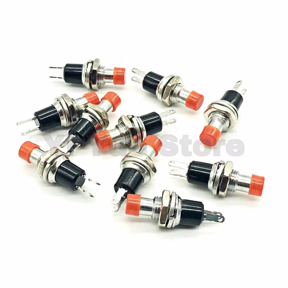 10Pcs PBS-110 Mini Momentary Push Button Switch ON OFF 7mm Red Push Button Micro Switch (11)