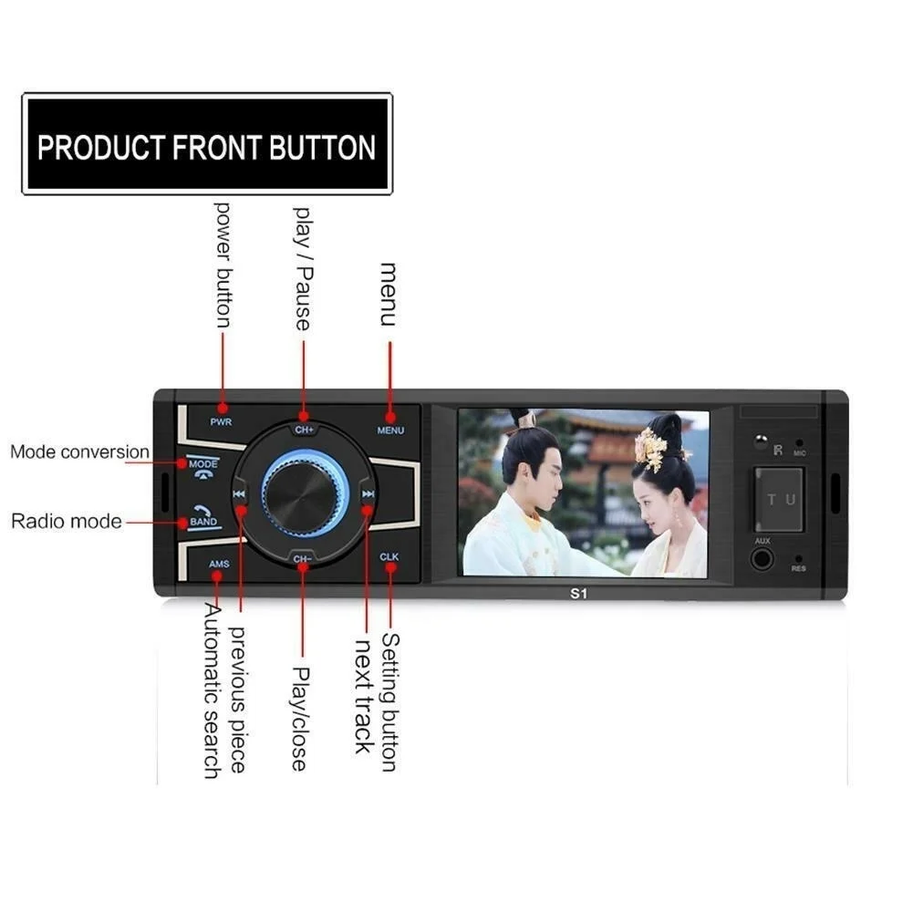 SWM S1 3,2 дюймов Экран Bluetooth стерео автомагнитолы FM радио USB разъём подачи внешнего сигнала AUX-in Авто Медиа MP3 плеер с Камера для парковки