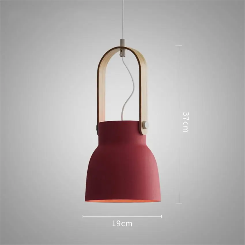 Nordic Loft LED Iron Pendant Lights Restaurant Room Bedroom Simple Hanging Lamp Home Indoor Kitchen art de pendant lamp Lighting - Цвет корпуса: M Pink