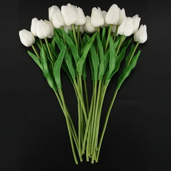 

New 20pcs Tulip Flower Latex Real Touch For Wedding Decor Flower Best Quality KC451