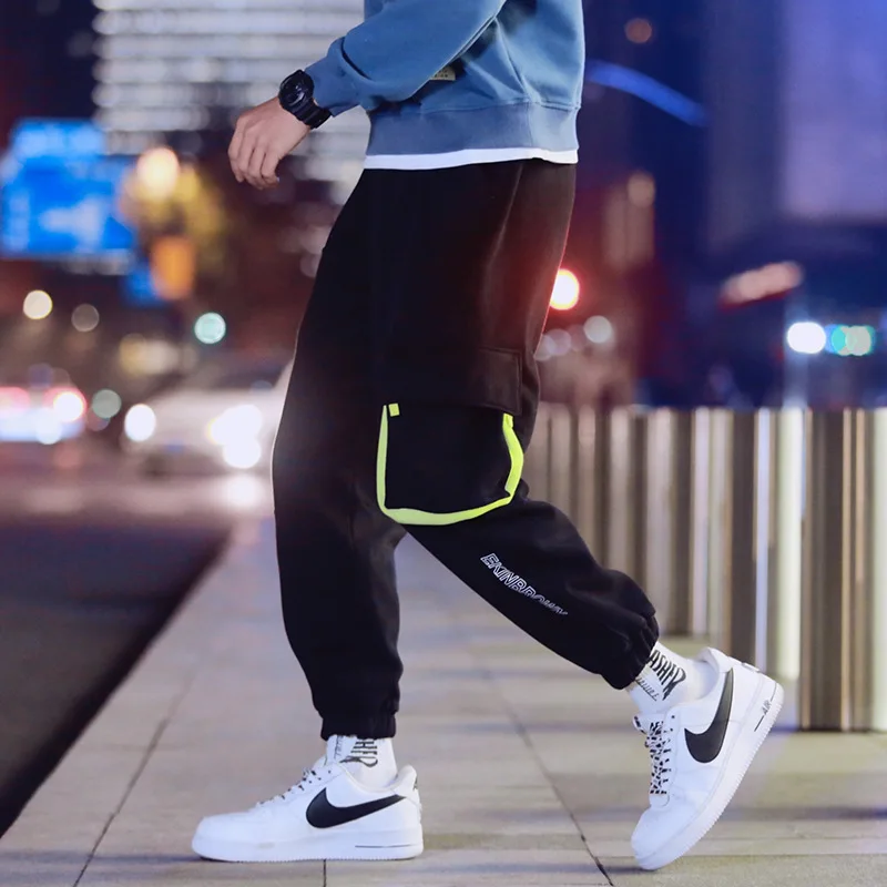 

Large Size Night View Brushed And Thick Japanese-style Harem Pants Fitness Sports Sweatpants Large Size Trousers Casual Pants Me