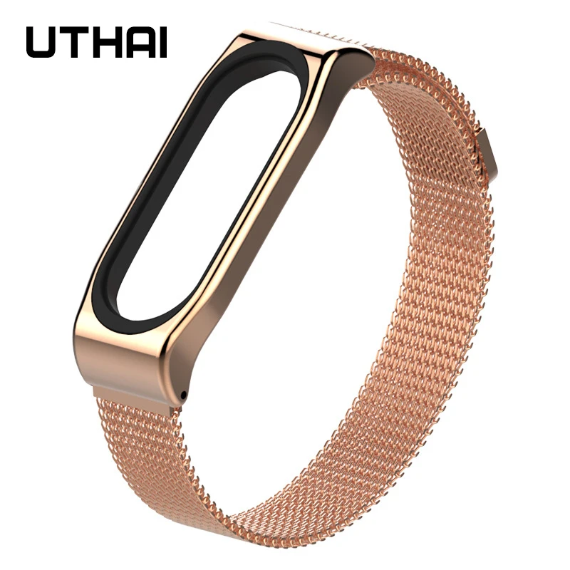 UTHAI P45 Mi Band 4 ремешок на запястье Магнитная металлическая нержавеющая сталь для