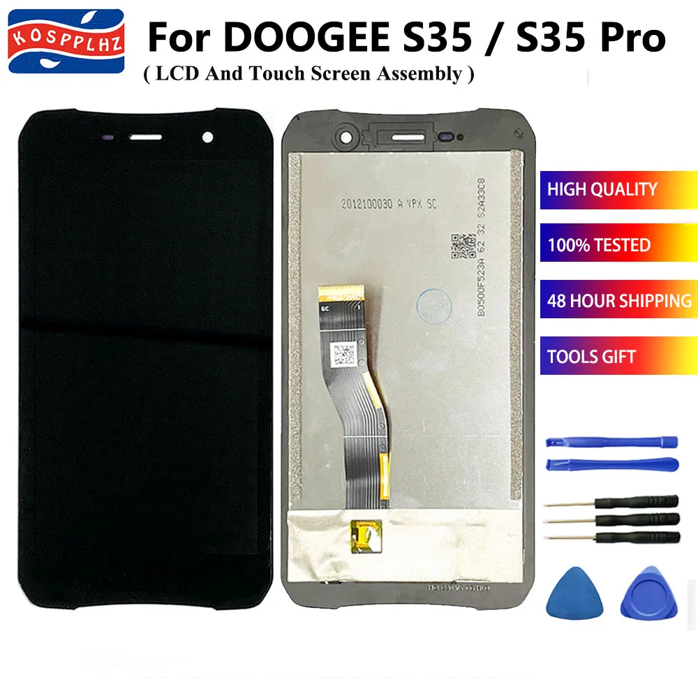 

LCD And Touch For DOOGEE S35 / S35 Pro Display Touch Screen Front Digitizer Assembly Replacement + Glue & Tools