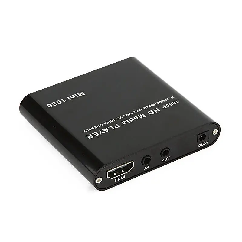 Mini reproductor multimedia Full HD 1080P compatible con HDMI/AV/USB/SD/MMC reproductor multimedia