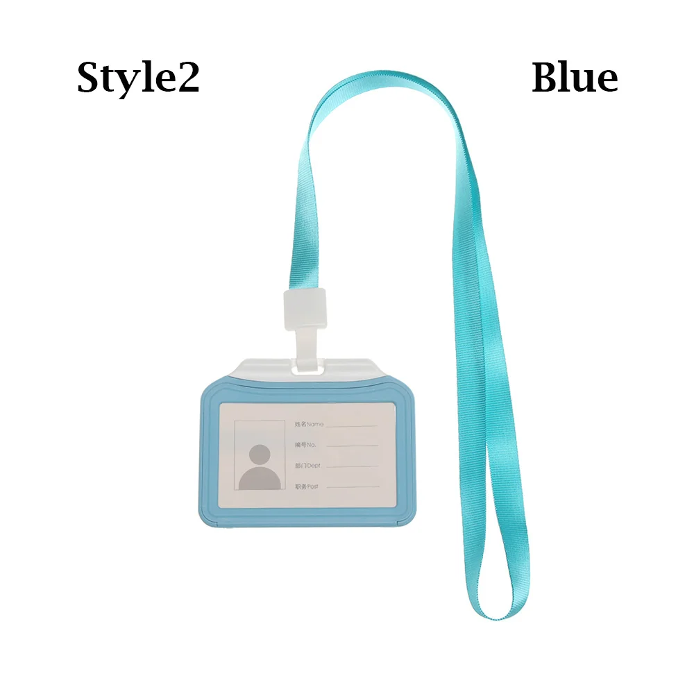 Style 2-blue Новые держатели для кредитных карт для мужчин и женщин, деловая сумка для работы, чехол для студенческого автобуса, чехлы для ID карт, сумка, держатель для удостоверения личности - Цвет: Style 2-blue