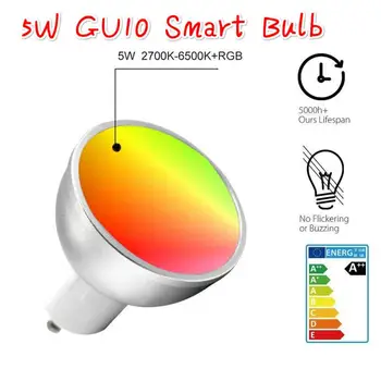 

Household Smart Bulb RGB GU10 Wifi Smart LED Light Bulb For Amazon Alexa Google Home Remote Control Intelligent LED Bulbs 5W