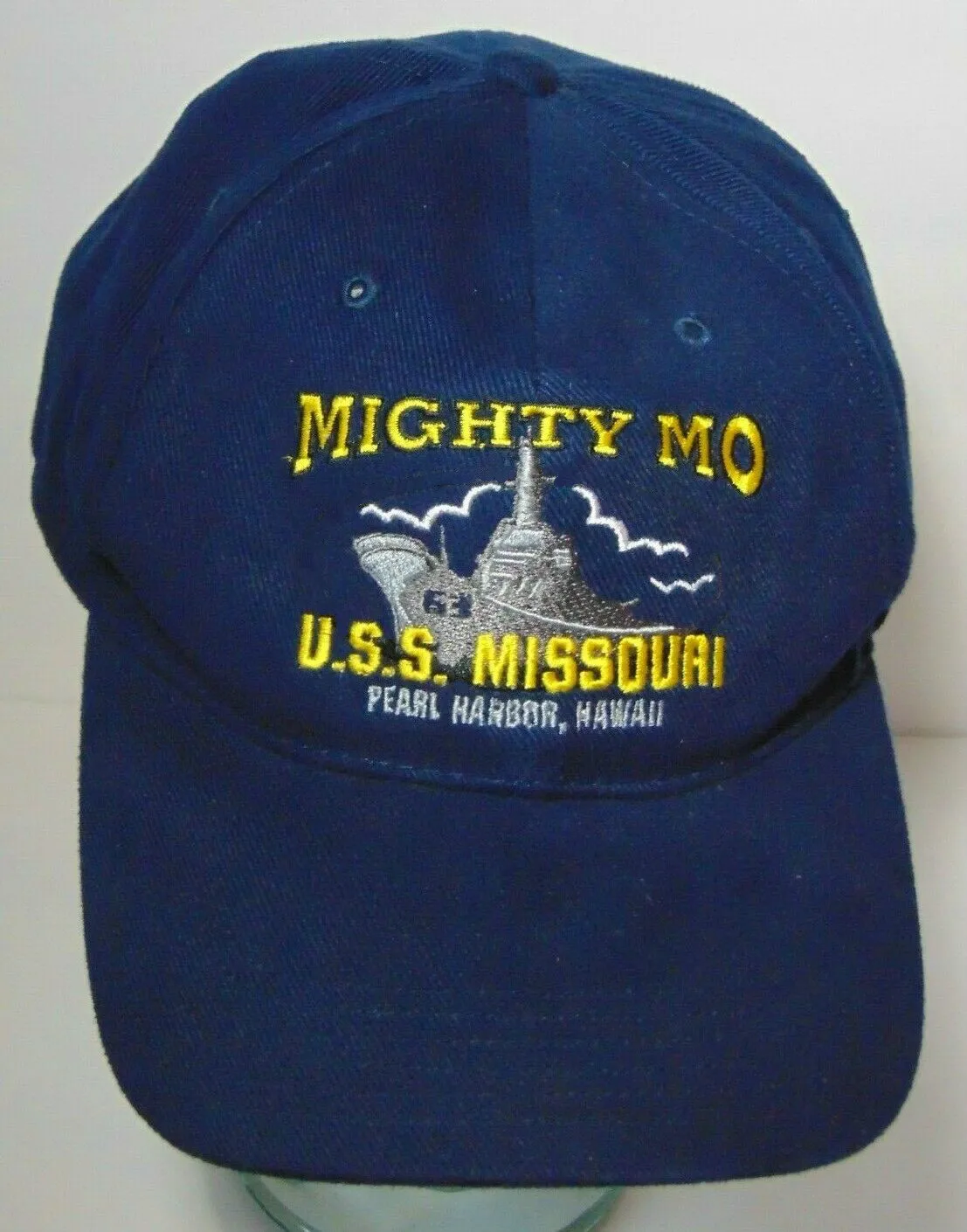 Напечатанный США-темно-синий могучий МО USS MISSOURI BB 63 жемчужный порт Гавайи Регулируемый головной убор Кепка