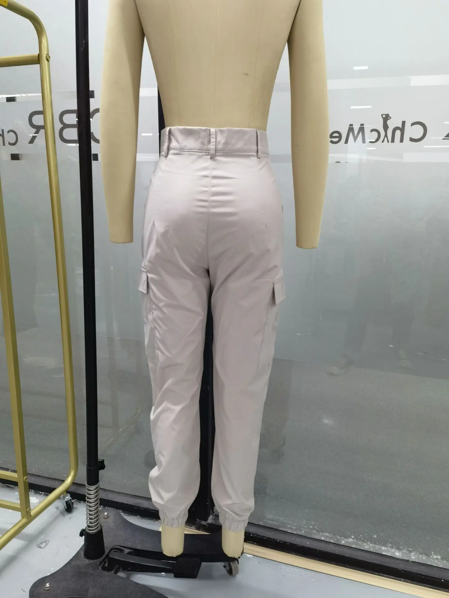 2021 Sports Zipper Pocket Design Casual Pants Without BeltLeggingPocket Design High Waisted Casual Pants