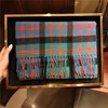 Luna&Dolphin England Women Cashmere Virgin Wool Scarves 180x35cm Scotland Black White Plaid Edinburgh Plaid Warm School Shawls ► Photo 3/6