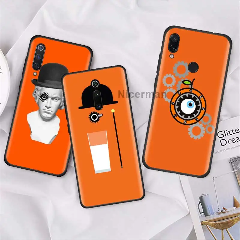 Заводной оранжевый чехол для Xiaomi Redmi Note 9S 9 Max 7 8 8T K30 задний зум K20 Pro Черный