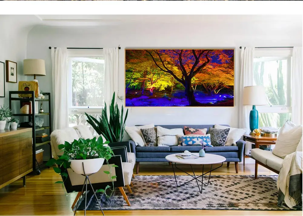 DDHH Wall Art Large Size Colorful Forest Trees Canvas Poster Art Prints Modern For Living Room Home Decorative Picture