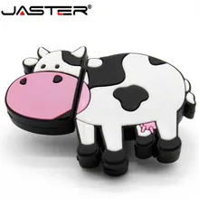 JASTER милый USB флеш-накопитель, Мини карта памяти из молочной коровы, USB флеш-накопитель, 4 ГБ, 16 ГБ, 32 ГБ, 64 ГБ, флешка, USB 2,0, свадебные подарки, USB