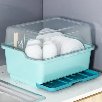 

NEW! Large Dish Rack Kitchen Storage Holder Dinnerware Organizer Bowl Plate Portable Tableware Draining Rack Home Shelf Cupboard