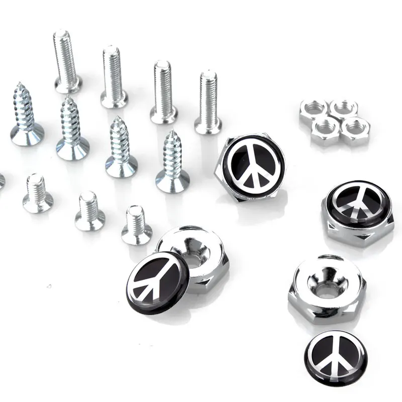 10 Sets Auto Plate Screw Fixed License Plate Frame License Plate Frame Bolts Universal For Toyota Auris Rav4 Yaris Audi B7 Q7 A6