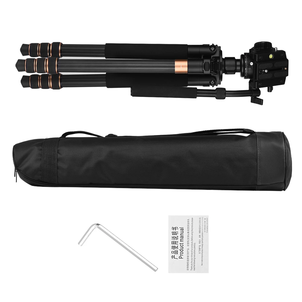 Andoer 6" Профессиональный штатив для камеры Canon Nikon sony DSLR штатив для камеры с подвижной головкой из углеродного волокна Максимальная нагрузка 15 кг