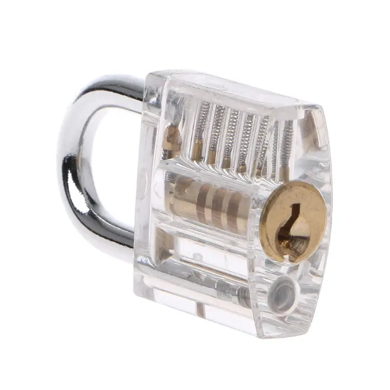 50mm/2" Transparent Cutaway Locks Inside View Practice Padlock Visible View Lock Training Skill Locks Keyed Padlock Tool 95AA