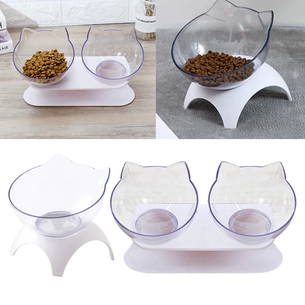 Kitten Puppy Elevated Bowls Pet Raised Food Feeder With Stand Pet Food Dispenser For Small Pet 