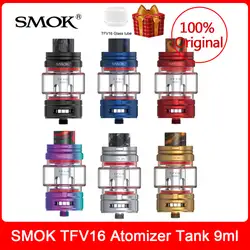 Оригинальный SMOK TFV16 бак 9 мл распылитель + TFV16 двойной/сетчатый/тройной сетчатый испаритель 510 нить E-Cigs VS TFV12 принц Танк Vape