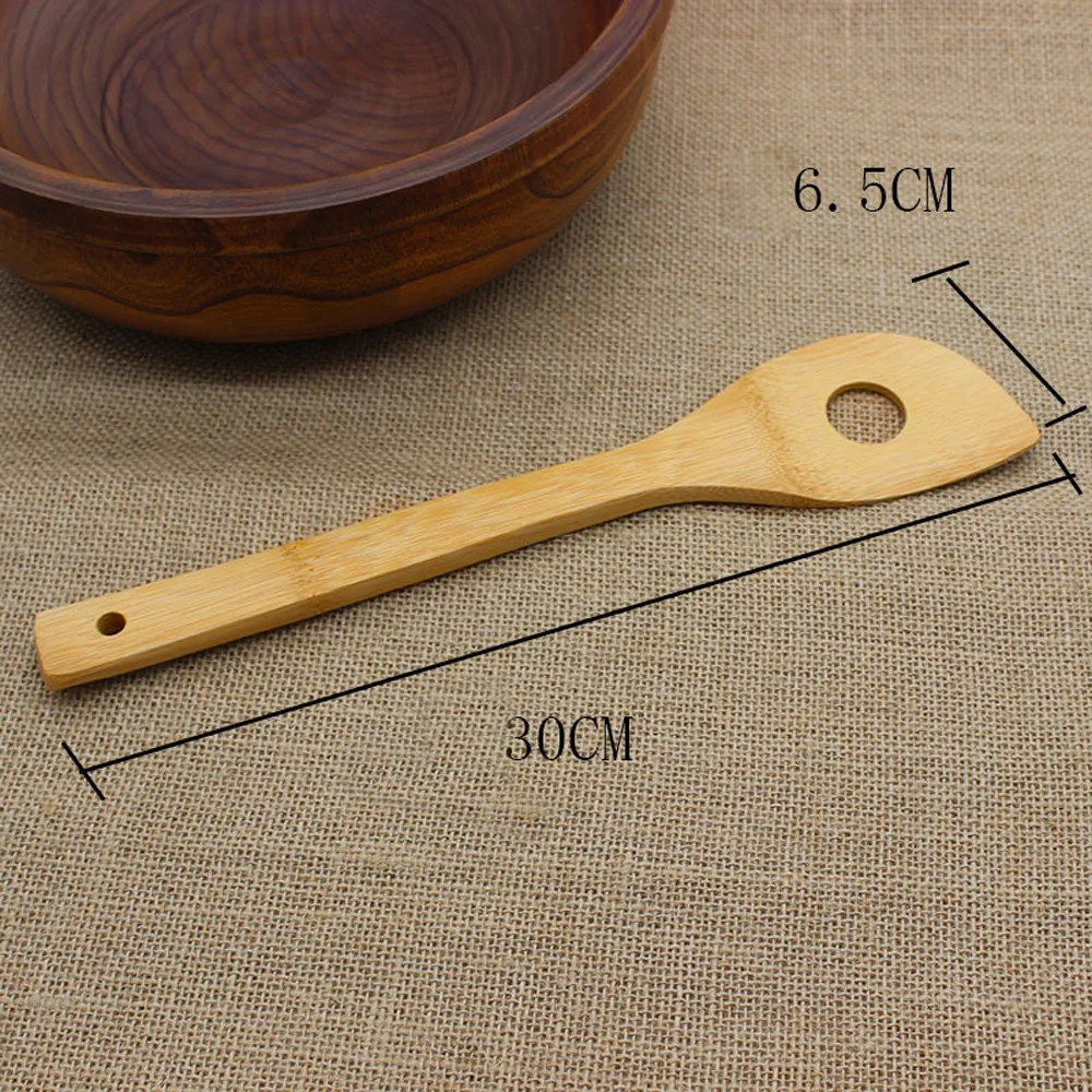 5 шт бамбуковые кухонные принадлежности деревянные кухонные инструменты ложка лопатка для перемешивания Sep#18