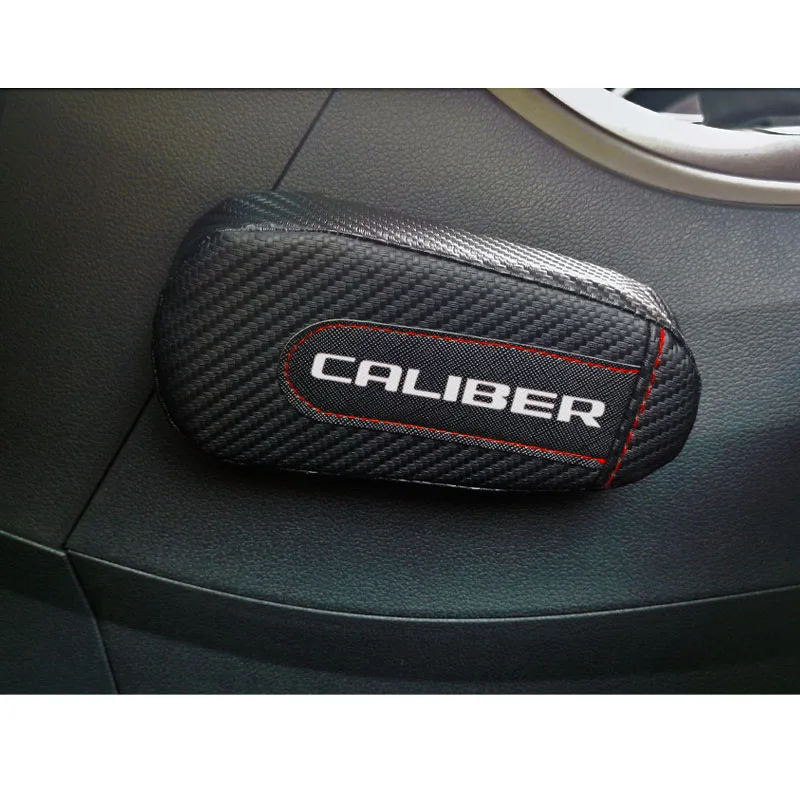 Автомобильный Стайлинг для Dodge caliber 1 шт., углеродное волокно, кожа, подушка для ног, наколенник, подлокотник, Накладка для интерьера, автомобильные аксессуары