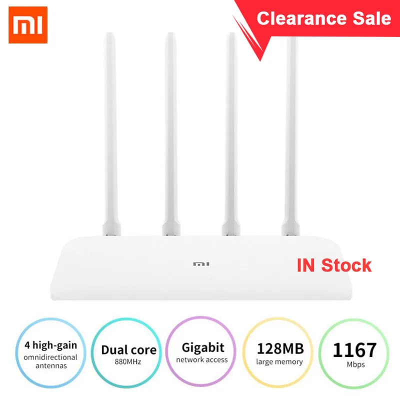 Wi Fi роутер Xiaomi Mi 4A Gigabit Edition двухъядерный процессор объем памяти 128 Мб для