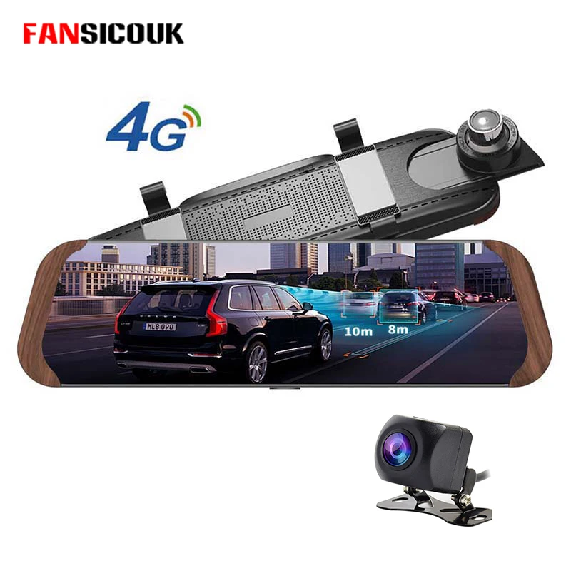 Автомобильный видеорегистратор с 10 дюймовым экраном 4G Android ADAS GPS Bluetooth Wi Fi FHD 1080P