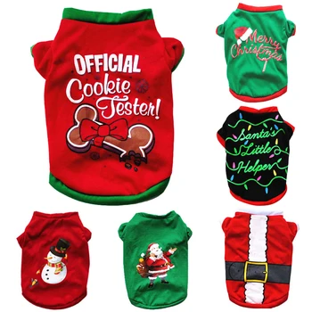 

Pet Clothing For Christmas Dog Clothes Cotton Pet Clothing For Small Medium Dogs Vest Shirt New Year Puppy Dog Costume Chihuahua