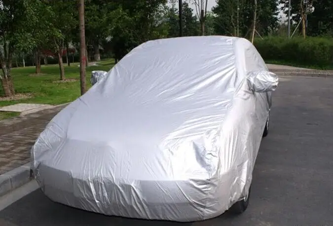 Универсальный Полный автомобиль покрывает снег лед пыль солнце навес от солнца крышка складной свет серебро Размер s/m/l/XL авто автомобиль