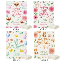 LVYZIHO – couverture polaire personnalisée pour premier anniversaire, pour bébé fille et garçon, 30x40 / 48x60 / 60x80 pouces 
