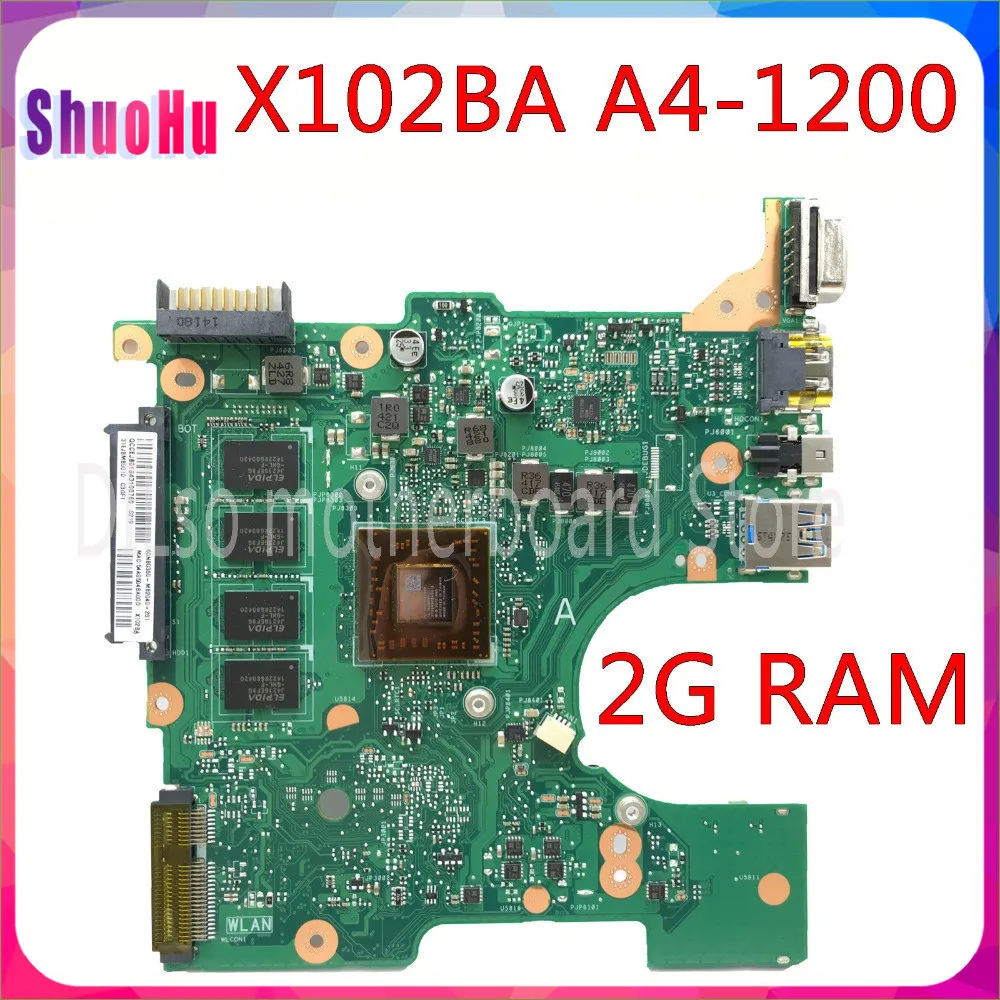 Материнская плата KEFU X102BA ASUS X102B для ноутбука процессор A4-1200 Тест памяти 2G 100%