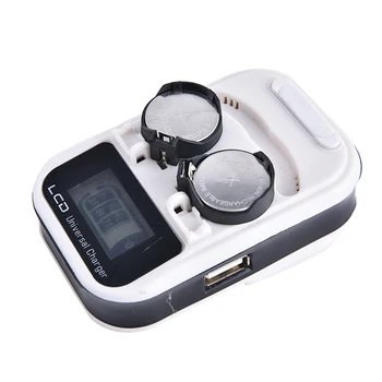 

Hot LIR2032 LIR2025 LIR2016 3.6V Rechargeable Lithium Button Cell Coin Battery Charger LCD Indicator intelligent US Plug 2-Slot
