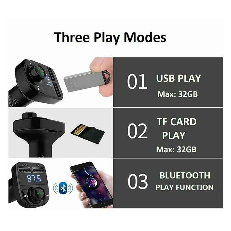 Bluetooth автомобильный беспроводной fm-передатчик MP3 радио адаптер автомобильный комплект двойной USB зарядное устройство автомобильный аксессуар