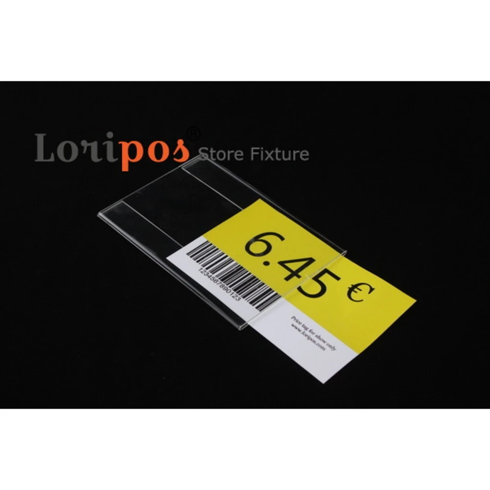 7x10cm Label Wall Mounted Photo Acrylic Frame Flat Square Name Card Holder Cover Paper Price Tag Display