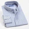 6XL 7XL 8XL 9XL 10XL 12XL Men's Business Casual Classic Plaid Long Sleeve Shirt Autumn Brand Clothing 100% Cotton Loose Shirt ► Photo 3/6