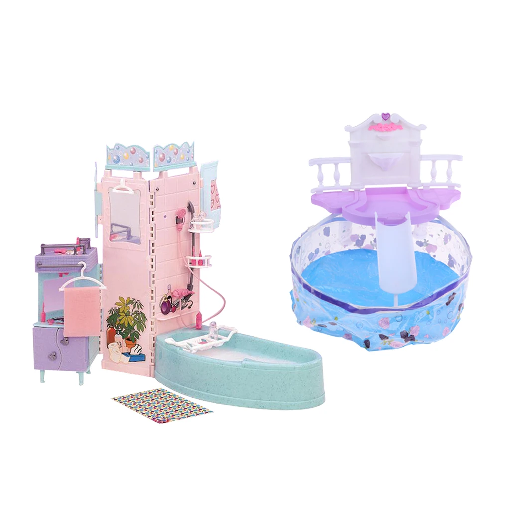 1/6 Scale Bathtub & Swimming Pool for   Blythe Dollhouse Hot Toys Action Figures Summer Accessories