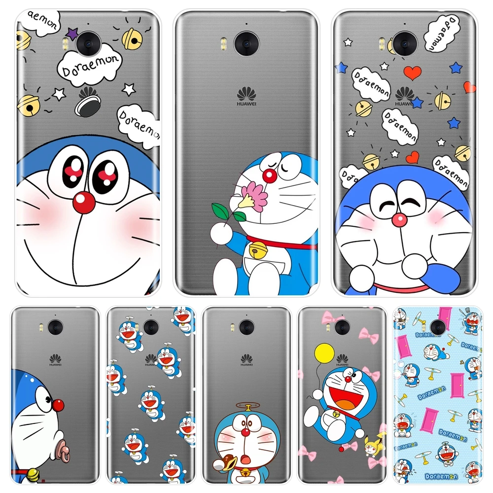 Мягкий чехол для телефона huawei Y5 Y6 Y7 Prime 2018 Y9 2019 Doraemon Kawaii Силиконовая задняя крышка для huawei Y3 Y5 Y6 Y7 2017 II Pro