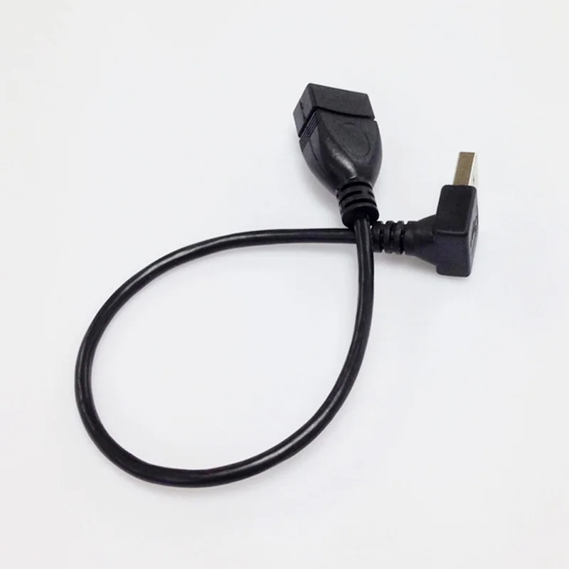 Кабель-удлинитель USB2.0 от штекера к гнезду 25 см 90 градусов локоть удлинительная линия от штекера к матери