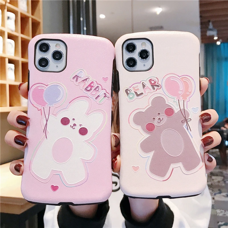 Рельефные чехлы для телефонов huawei P20 P30Lite mate 20 30 Pro милый кролик Медведь Мягкий чехол для Honor 8X 9X Pro 20 Nova 3 4 5Pro 5i