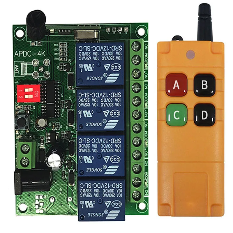 2000 м DC12V 24V 4CH 4 CH Беспроводной светодиодный светильник с дистанционным