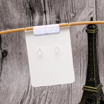 

100 PC Earring Card Adapter, Self-adhesive Earring Display Card Holder