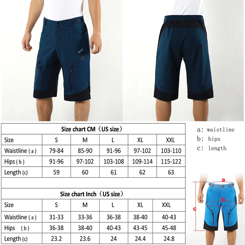 ARSUXEO pantaloncini DH da discesa da uomo pantaloni larghi da ciclismo MTB  Mountain Bike per sport all'aria aperta|Cycling Shorts| - AliExpress