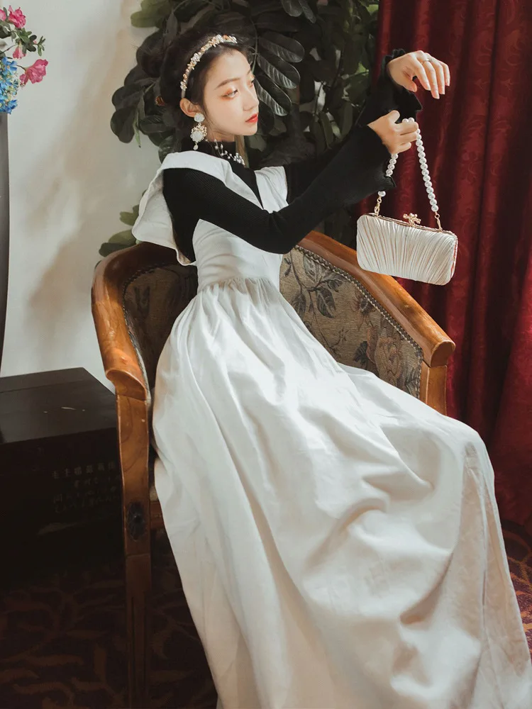 

High Grade Textured Flax Holiday Goddess Draping Cutting/three-dimensional Cutting Trip Shoot Skirt + Versatile Sweater