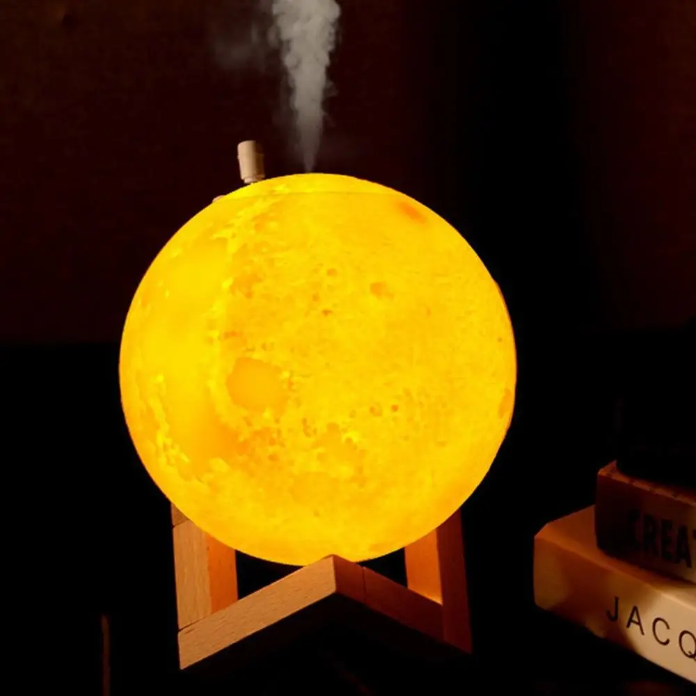 

880ML Air Humidifier 3D Moon Lamp light Diffuser Aroma Essential Oil USB Ultrasonic Humidificador Mist Purifier Christmas Gift