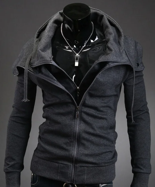 Zogaa, модное осеннее пальто с капюшоном, Мужской Повседневный Кардиган, Свитер, куртка размера плюс S-3XL, на молнии, уличные мужские куртки и пальто